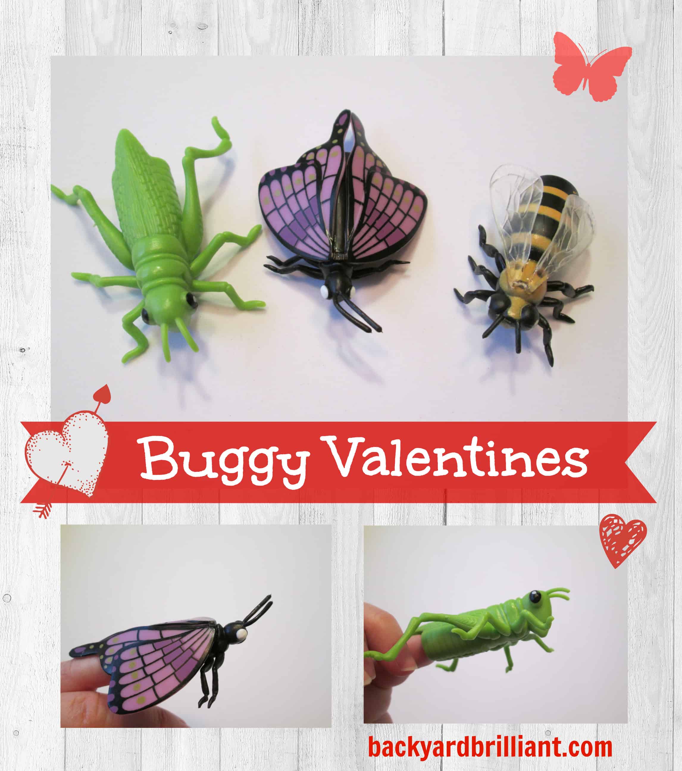 Bug Valentines Bug Finger Puppets