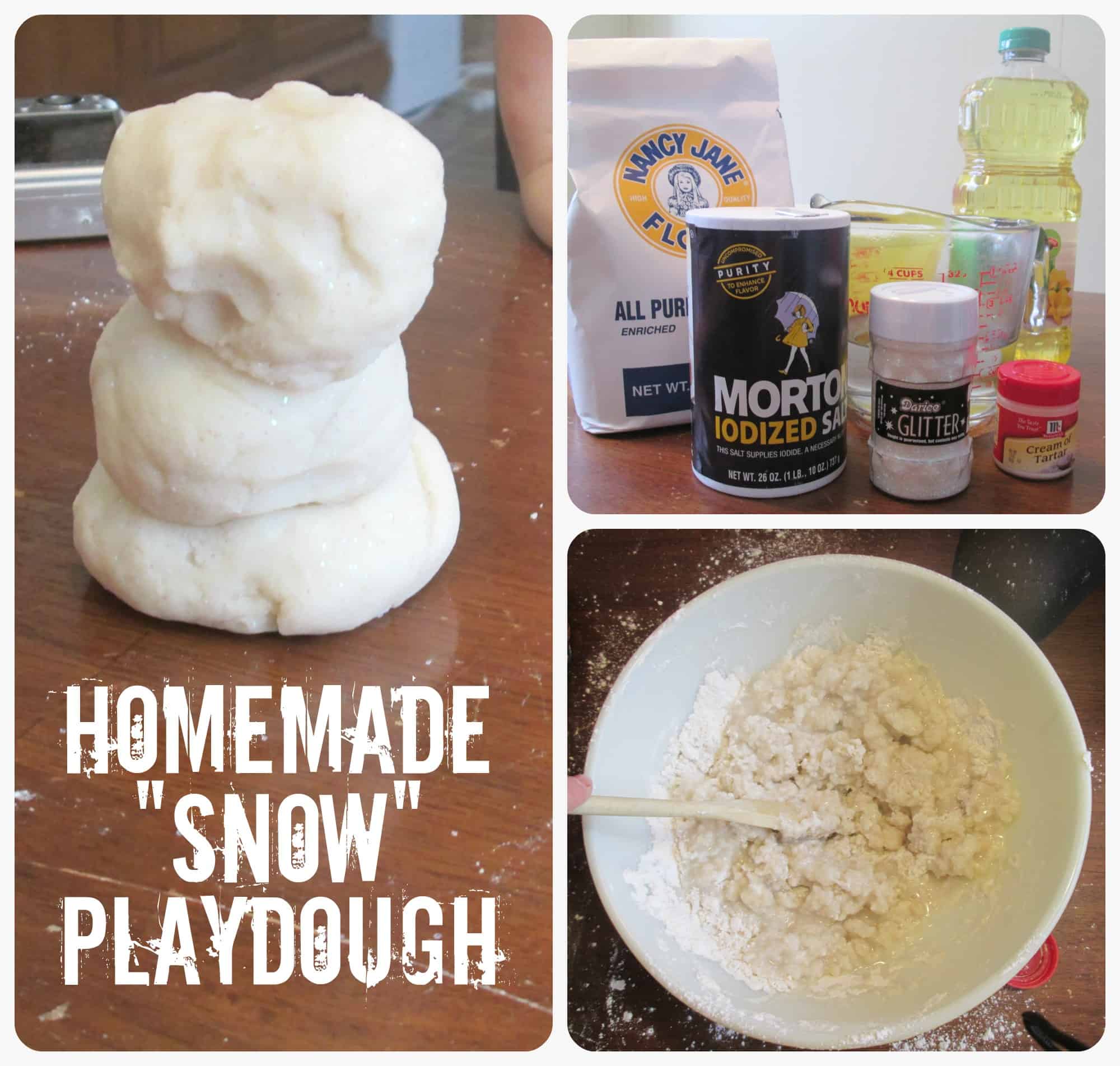 Homemade Snow Playdough