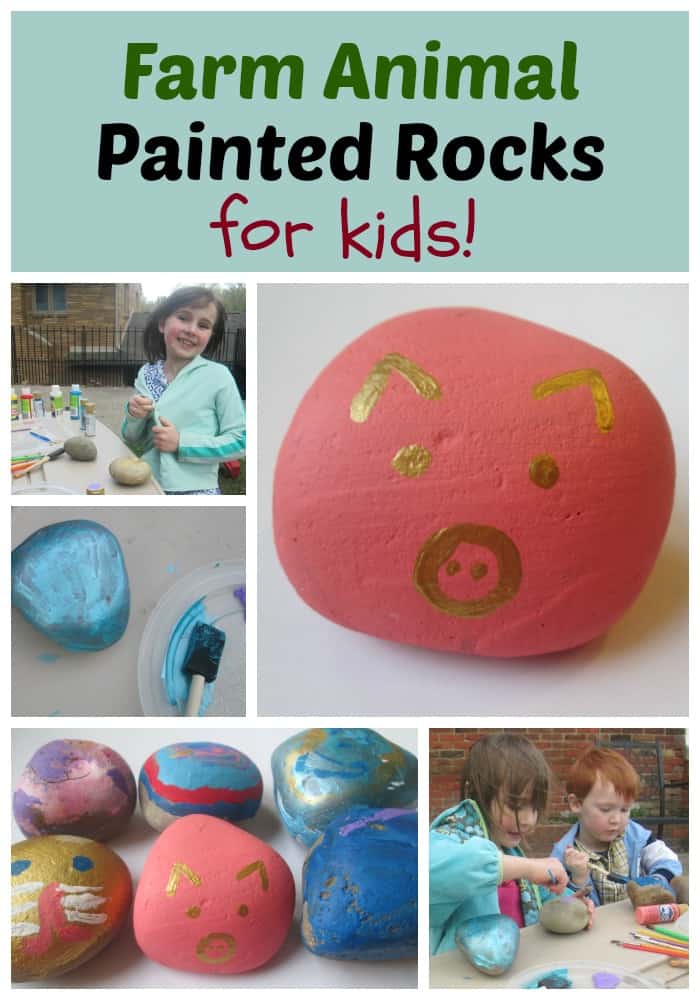 Farm Animal Painted Rocks for Kids – Backyard Brilliant